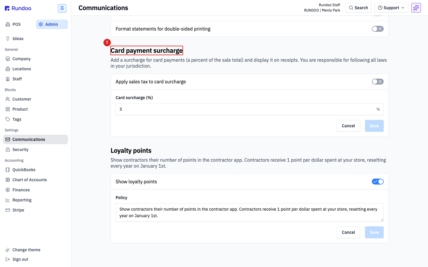 card-surcharges screenshot 1