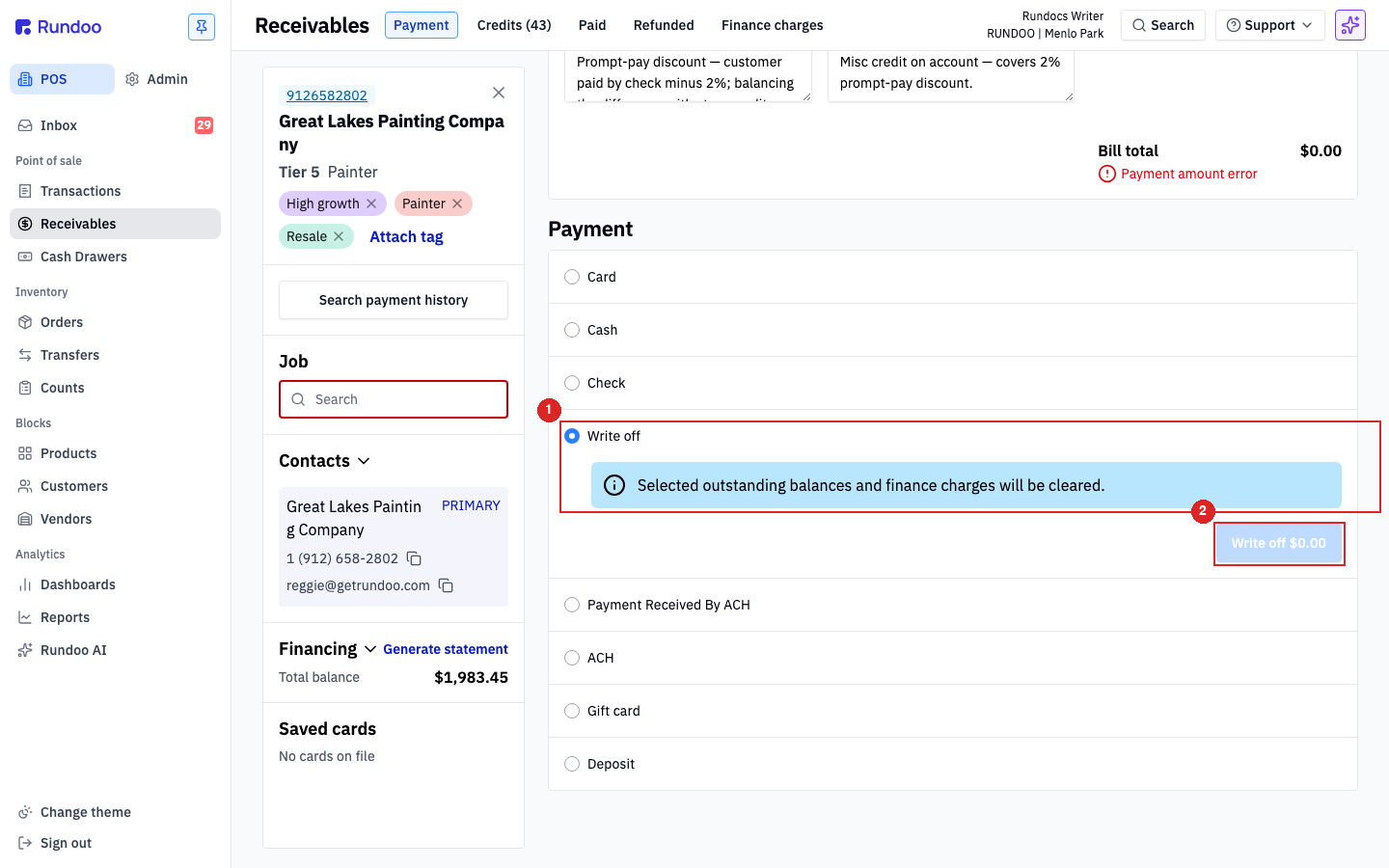customer-credits screenshot 2