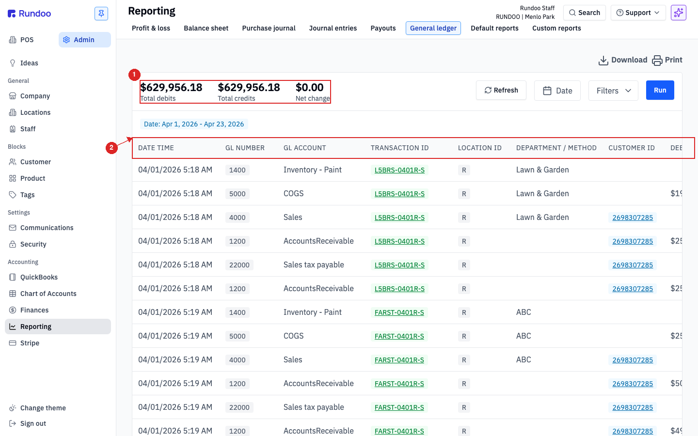 general-ledger screenshot 2