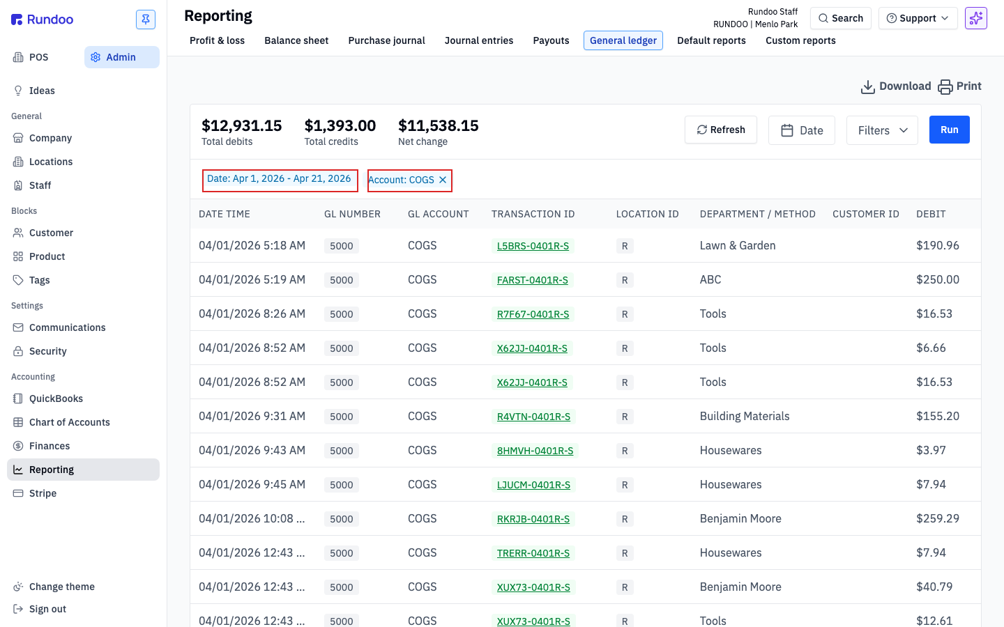 general-ledger screenshot 3