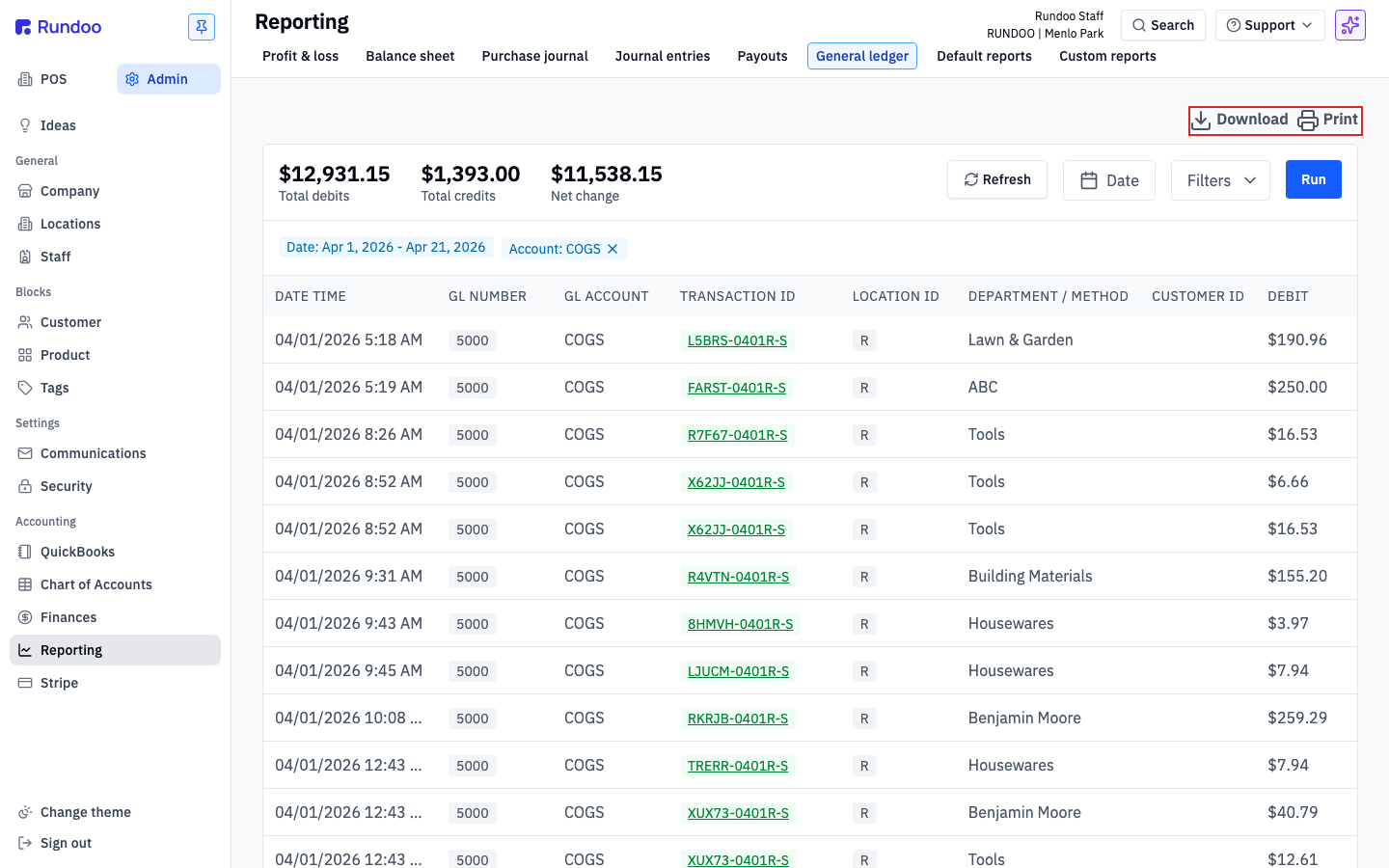 general-ledger screenshot 4