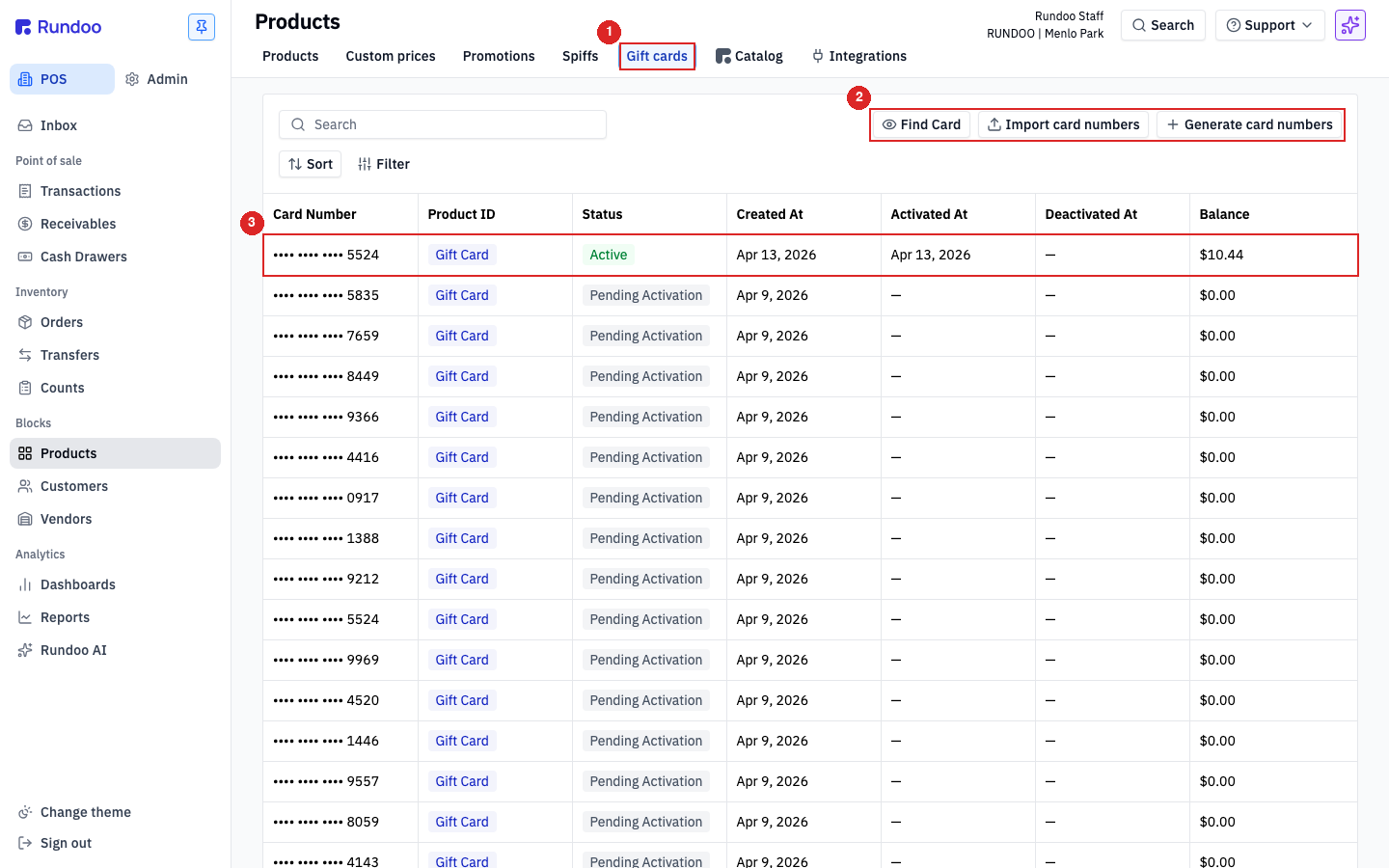 gift-cards screenshot 1