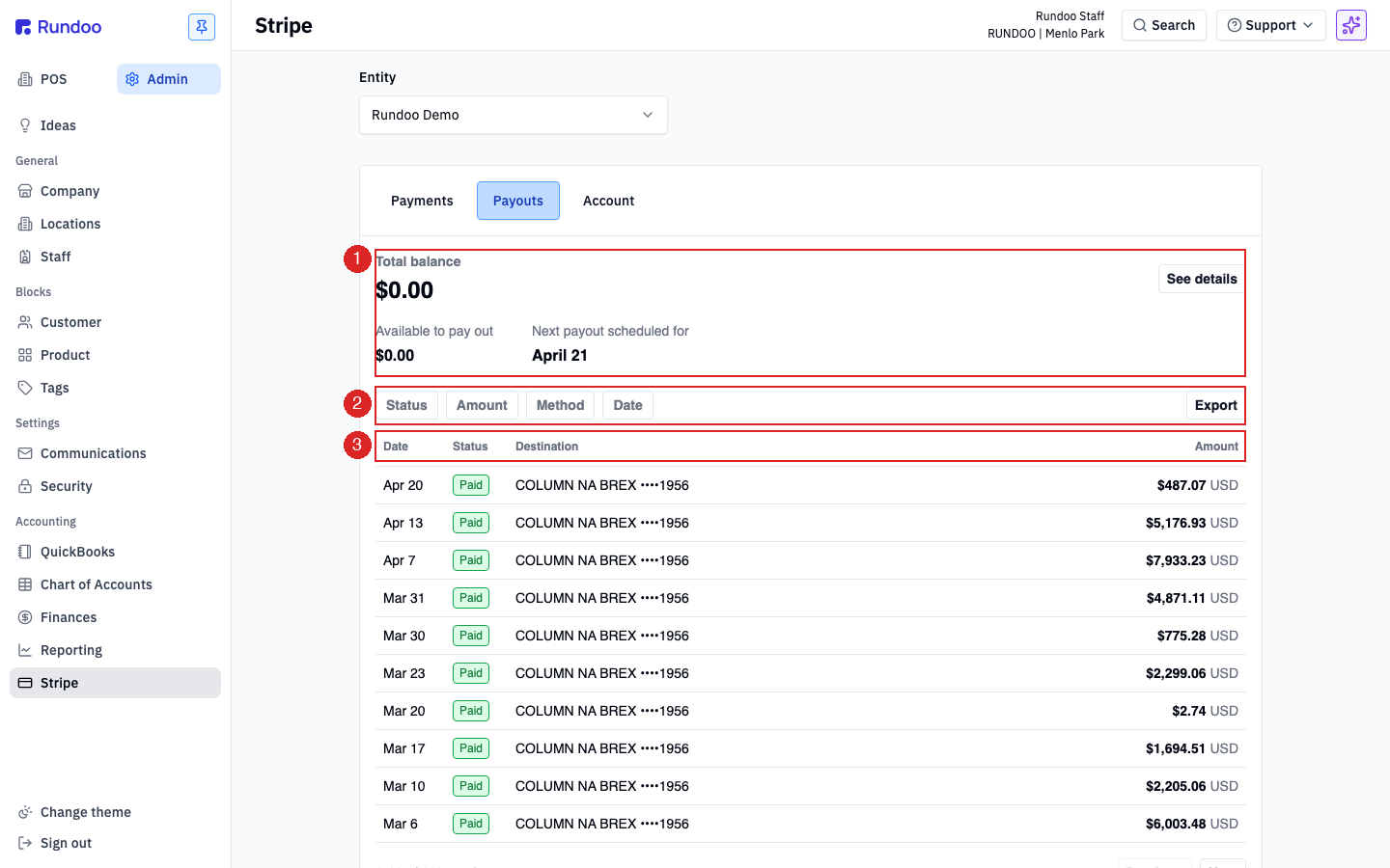 payouts screenshot 1