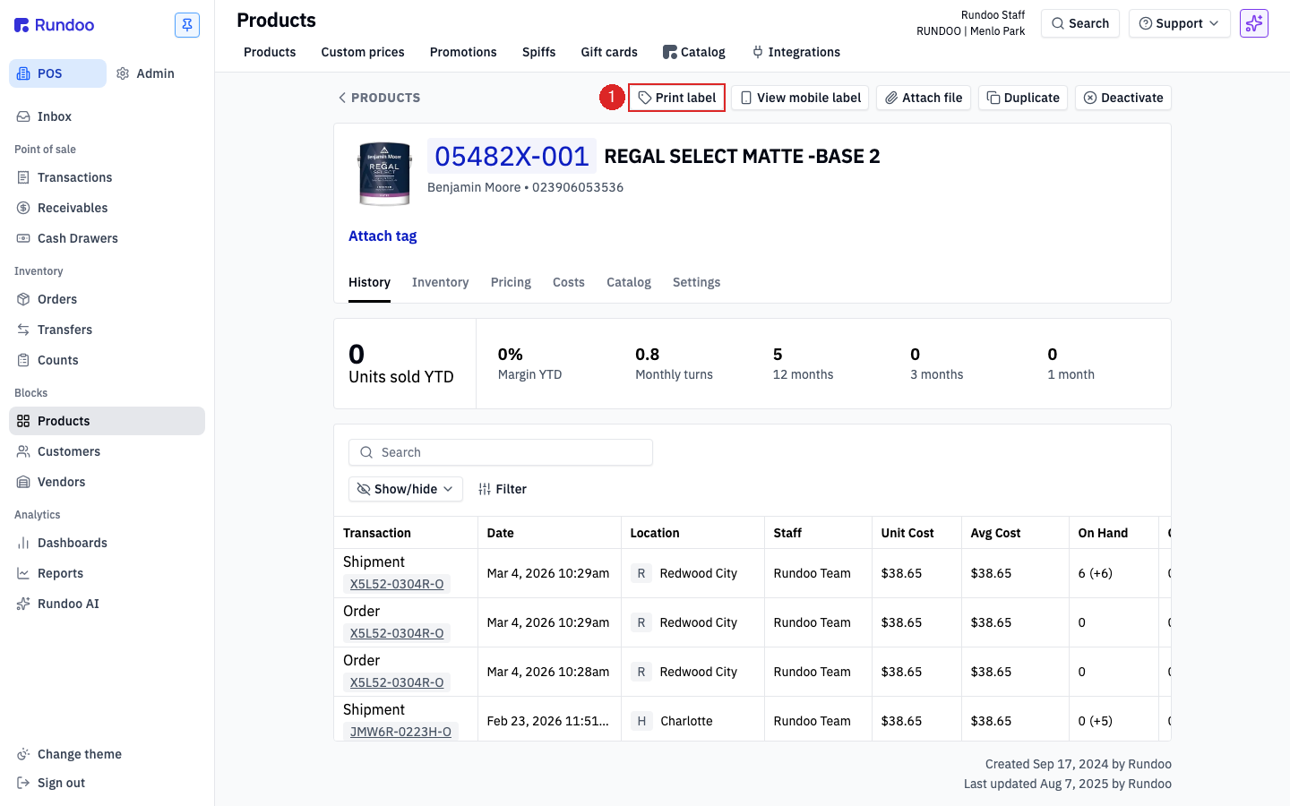 product-labels screenshot 1