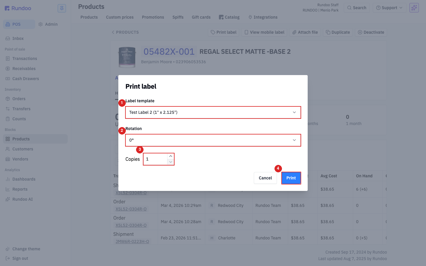 product-labels screenshot 2