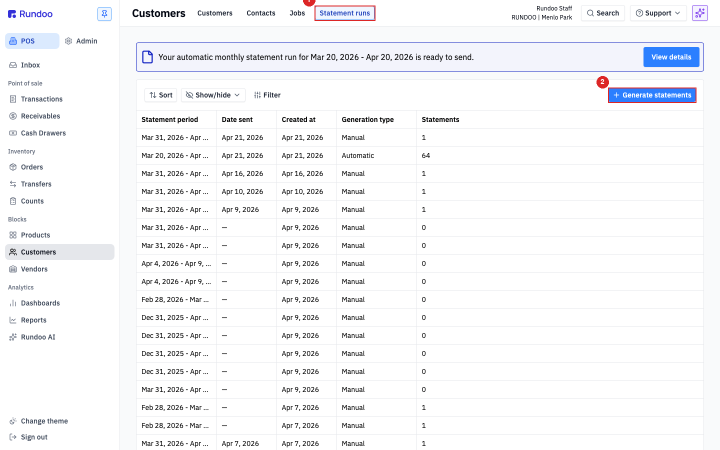 statements screenshot 1