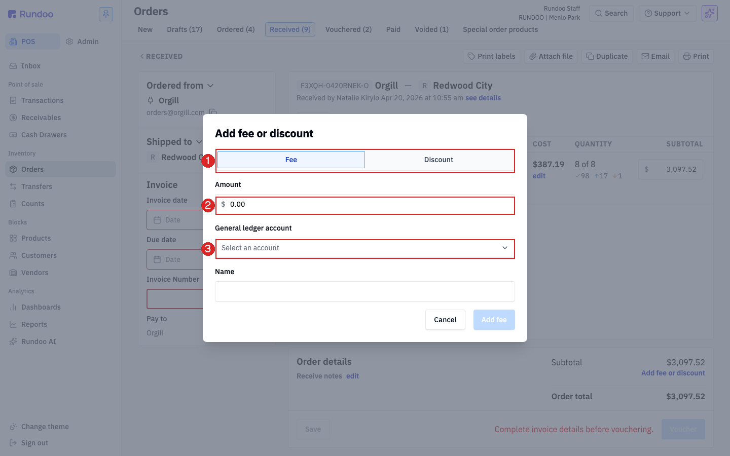 vendor-returns-credits screenshot 3